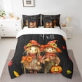 thumbnail image 2 of YST Happy Fall Pumpkin Comforter Set Bed in a Bag, Sunflower Decor Scarecrow Theme, Polyester, Full Size (7 Count), 2 of 5