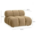 thumbnail image 4 of Calliope Cafe Au Lait Performance Velvet Modular Armless Chair, 4 of 8