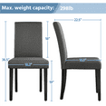 thumbnail image 4 of Yaheetech 4pcs Parson Fabric Upholstered Dining Chairs with Solid Wood Legs, Dark Gray, 4 of 7
