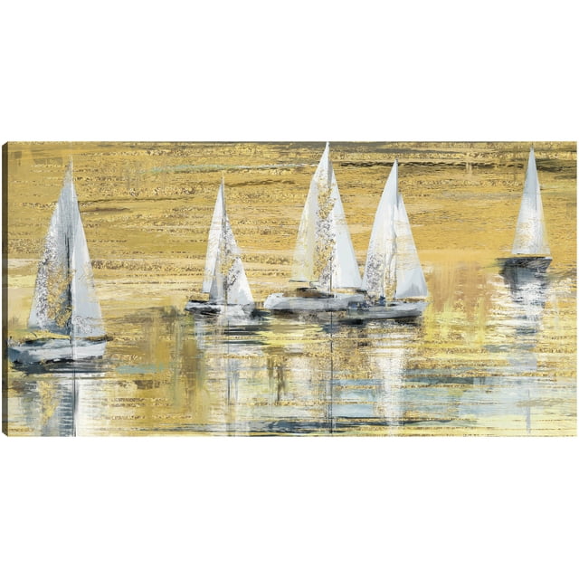 Cuadro Decorativo - vela dorada Jr Impresión en canvas, estrechado