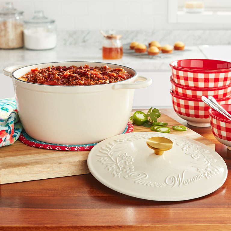 Pioneer Woman Timeless Woman Enamel Cast Iron Cookware Review - Consumer  Reports