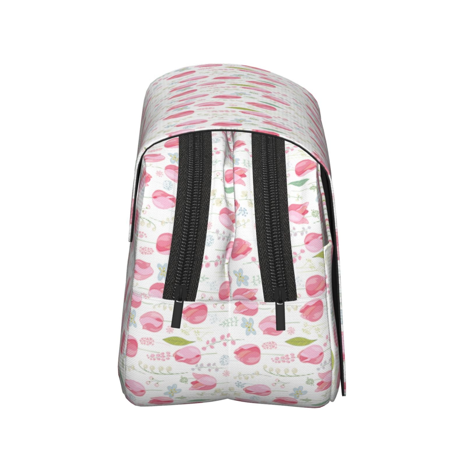 Rateoe Tulips Flowers Pattern Double Clamshell Pen Case, Storage Organizer with Two Zipper Compartments– Holds Up to 50 Pencils & Pens