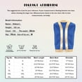 thumbnail image 5 of Haitryli Men's Gold Trims Halloween Arabian Prince Costume Open Front Cardigan Waistcoat Top Red XL, 5 of 5
