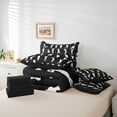 thumbnail image 6 of Castle Fairy Boys Girls Sport Golf Bedding Comforter Set 7-Piece,Ball Gamer King Bedding Sets,Black White Ultra Soft Bed Sheets,Luxury Bedroom Decor,Reversible, 6 of 8