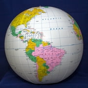 Blue Inflatable Political Earth Globe 36 inch Best for home, school, party, pool, summer camp by Jet Creations GTO-36GOB