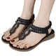 thumbnail image 1 of Sandalias Planas Verano Con Diamantes Imitación para Mujer Cómodas La Playa, 1 of 9