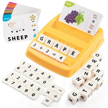 Matching Letter Game for Kids 3 -8 Year Olds, 2 in 1 Word Spelling & Reading Educational Toys Fun Alphabets Number Preschool Learning Toys for Boys Girls Birthday Gifts Ages 3 4 5 6 7 8
