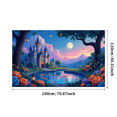 thumbnail image 3 of Fairytale Castle Backdrop Banner for Kids Party Wedding Photo Shoot Birthday Decoration Events Magical Background Props, 3 of 4
