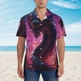 thumbnail image 4 of Lsque Neon Futuristic Dragon pattern Hawaiian Shirt for Men, Unisex Summer Beach Casual Short Sleeve Button Down Shirts-Medium, 4 of 9