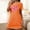 Orange, variant on Hvot&aat Womens Feather Printed Nightgown Short Sleeve Tunic Sleepshirt Loose Fit Casual Summer Crewneck Pajama Dress