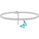 thumbnail image 2 of Nvzi 1 pulsera de tobillo para mujer con diseño de mariposa, cadena de tobillo ajustable para playa de verano para mujer, el mejor regalo para familiares y amigos en Navidad (A), 2 of 5