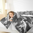 thumbnail image 4 of jejeloiu Cartoon Dinosaur Skeleton Bedding Comforter Set,Rustic Farmhouse Camouflage Twin Comforter Sets,White Green Bedding Set For Boys Kids,Super Cozy Room Decor,2 Pieces, 4 of 8