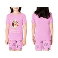 thumbnail image 4 of Topgal Lovely Puppy Theme Little Girls Pajama Tee Shorts & Pants 3 Pieces Dachshund Cotton Kid Pyjamas Set Size 5T, 4 of 7