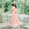 thumbnail image 2 of asdoklhq Maternity Clothes for Women,Pregnant Off Shoulder Lace Long Maxi Dress Gown Photography Prop, 2 of 8