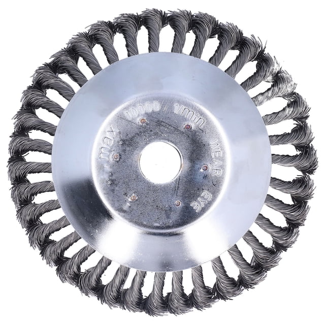 Brosse en Fil d'Acier Torsadé, Roue en Fil d'Acier Torsadé Nœud en Acier Roue de Désherbage Ultra Réactive