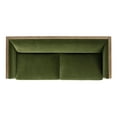 thumbnail image 2 of Jennifer Taylor Home Georgia 81" Cane Rattan Tuxedo Sofa, Olive Green Performance Velvet, 2 of 7