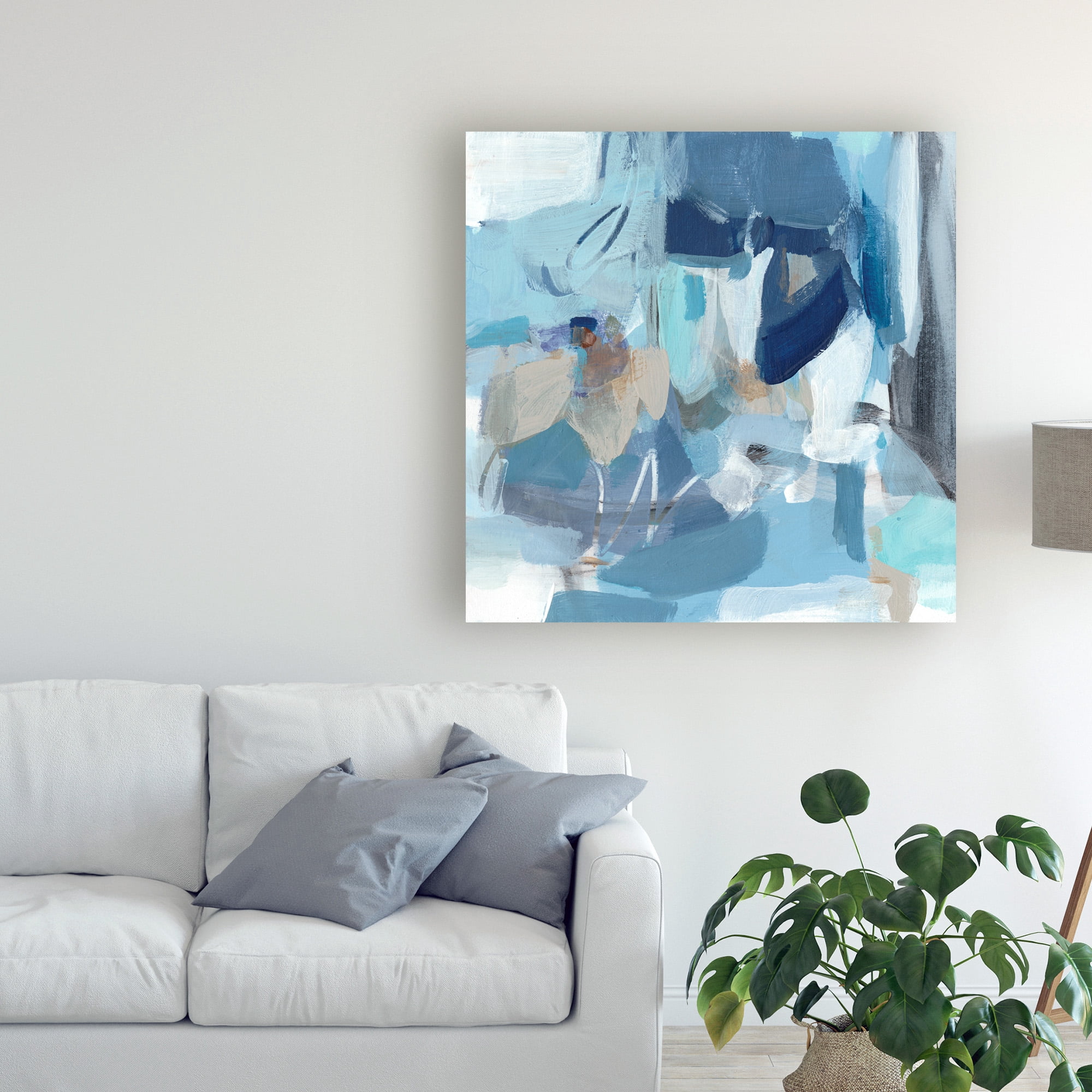Trademark Fine Art 'Blue Monday Brush' Canvas Art by Christina Long