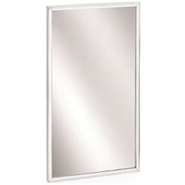 Bradley 1006171 Channel Frame Mirror, Stainless Steel 30 x 36 in