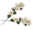 thumbnail image 2 of 2pcs Christmas Flower Stems Christmas Flower Decoration Xmas Flower Picks, 2 of 8