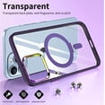 thumbnail image 2 of Magnetic Stand Case Compatible with iPhone 15 Pro Max Clear Case with Ring Holder Kickstand, Compatible with Magsafe Slim Phone Cove Military Grade Shockproof Protective Case Cover for Men, 2 of 7