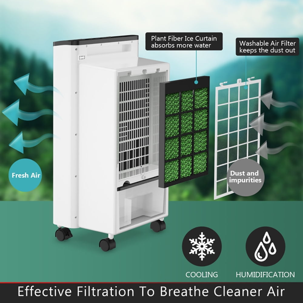 Resenkos Air Conditioner, Cooler,3-in-1 Portable Evaporative Air Conditioner Cooler with Remote Control for Home