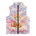 thumbnail image 4 of Pzuqiu Cat Kids Zip Up Vest Casual Clothes for Girls 11-12 Comfortable Soft Warm Lightweight Winter Coat with Pocket Sleeveless Fall Outfits Fashion Clothing for Young Girls, 4 of 7