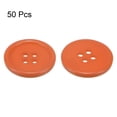 thumbnail image 3 of Uxcell 50Pcs 36L Sewing Buttons 7/8"(23mm) Resin Round Flat 4-Hole Craft Buttons for Sewing Clothing DIY, Orange, 3 of 5