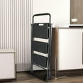 thumbnail image 3 of PhiloDeco 3 Step Ladder, 330lbs Folding Tread Stool with Auto-Lock, Ultra-Thin Portable, Iron ladders for home, office.Rustproof & Multi-Purpose, Fold ladders,No Assembly Needed, 3 of 8