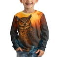 thumbnail image 3 of FUIALDOLG 2 Pack Girls Long Sleeve Shirts Owl Soft Loose T-Shirts Crew Neck Layering Tees for Youth Teen Girls 3-4 Years, 3 of 5