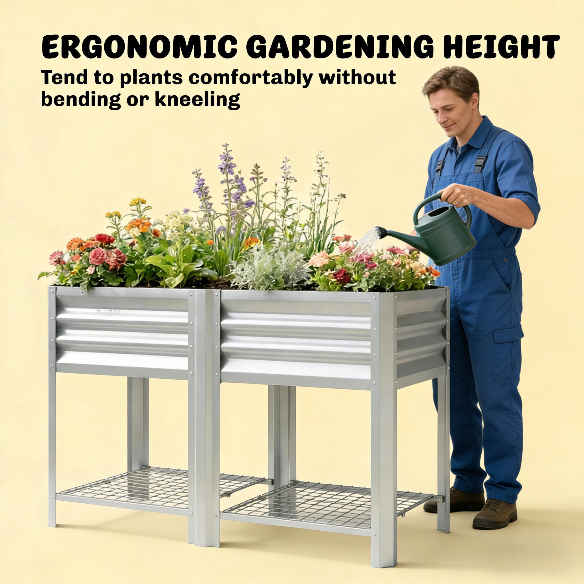 Outdoor Elevated Planter Box Raised Garden Bed