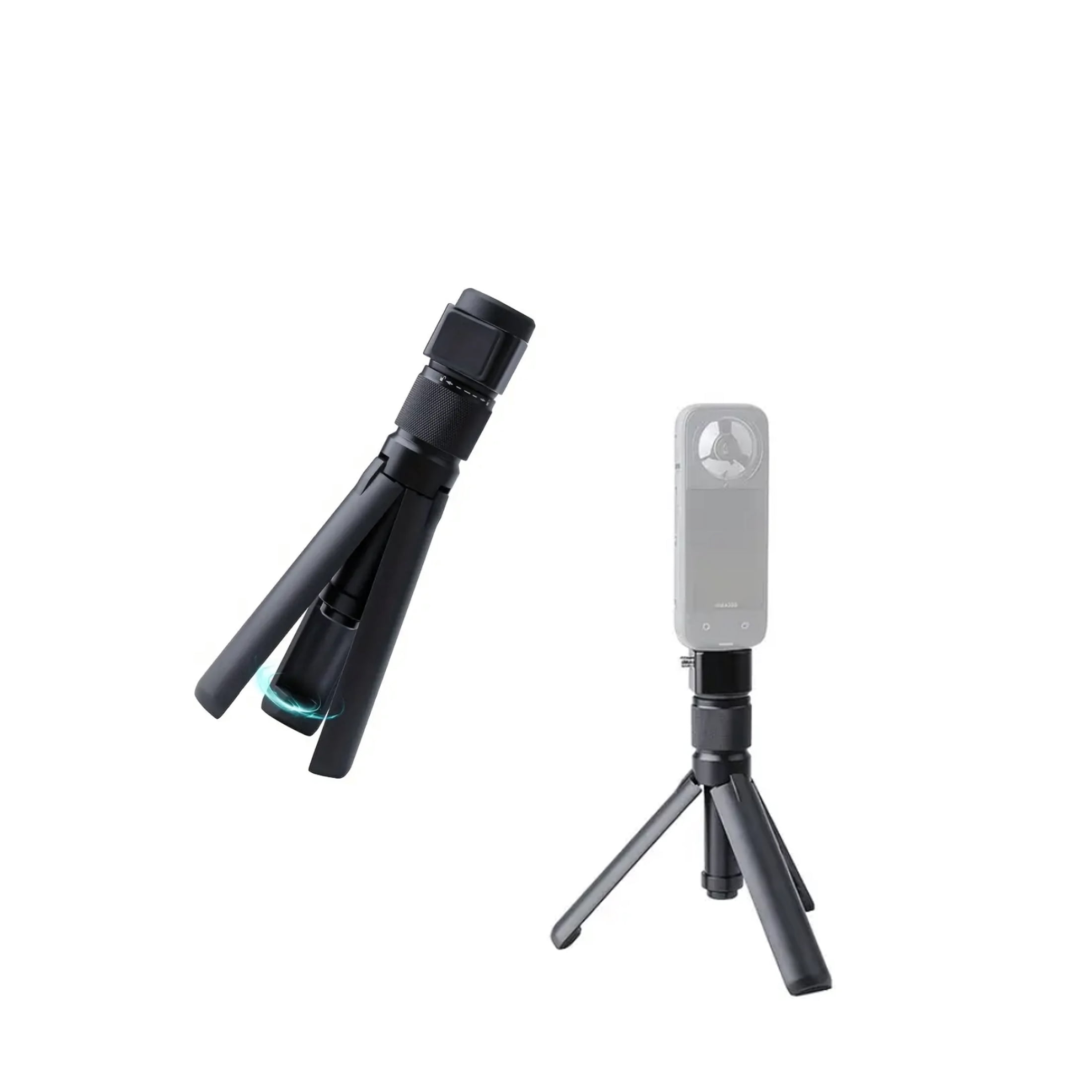 120cm Long Invisible Selfie Stick with 360°Rotating Adjustable Foldable Tripod for Insta360 Bullet Time Bundle, Compatible with Insta360 X3/ One X2/One RS/One R/One Accessories