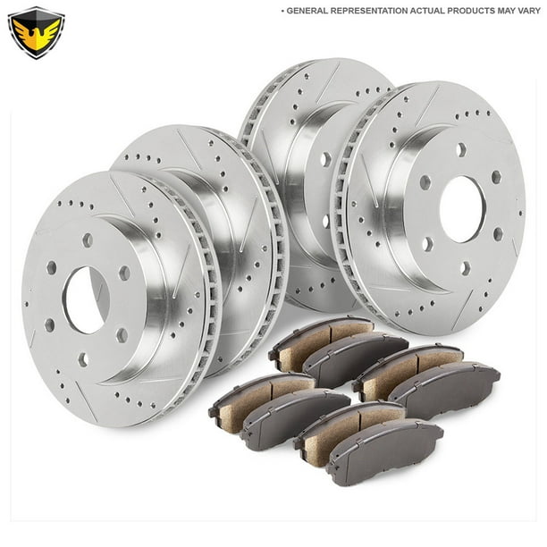 Front Rear Brake Pads And Rotors Kit For Ford F 150 6 Lug 2010 2011