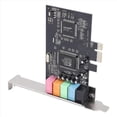 thumbnail image 1 of PCIe Sound Card 5.1, PCI Express Surround Card 3D Stereo Audio, 1 of 2