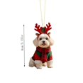 thumbnail image 3 of Dalxymotic Christmas Dog Hanging Ornament, Cute Puppy Xmas Hanging Pendant, Festive Themed Hang Tag Decor, Seasonal Decorative Dangler for Home, Indoor, Party, Tree, Mantel, 3 of 6
