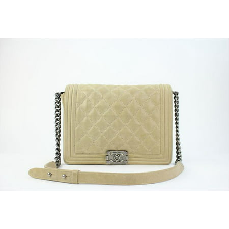 Chanel Quilted Iridescent Suede Le Boy 26ccty51717 Shoulder Bag