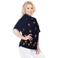 thumbnail image 3 of HAPPY BAY Women's Casual Hawaiian Blouse Shirt Solid Blouses Short Sleeve Button Up Dress Tops Tee Shirts Tank Top Women XL Deep Sapphire_AD555, 3 of 3