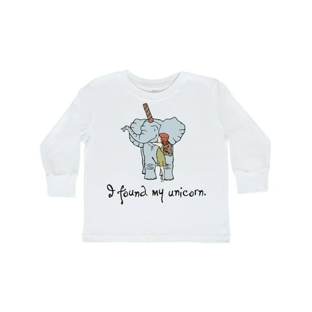 

Inktastic I Found My Unicorn Gift Toddler Boy or Toddler Girl Long Sleeve T-Shirt