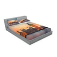 thumbnail image 2 of Ambesonne Colorful Fitted Sheet & Pillow Sham Set, Big Ben and Parliament, Queen, Multicolor, 2 of 2