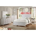 thumbnail image 6 of Queen Size Plywood Platform Bedframe with High Panel Headboard and Footboard, White for Bedroom, 6 of 12