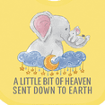 thumbnail image 4 of Inktastic A Little Bit of Heaven Sent Down to Earth Cute Elephants Boys or Girls Baby Bib, 4 of 4