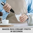 thumbnail image 2 of Rich Froth Maker, Portable And Stylish Battery Operated Milk Frother For Coffee, Hot Chocolate, Matcha, With Classic Design, Easy Clean And Space Saving Stand, 2 of 8