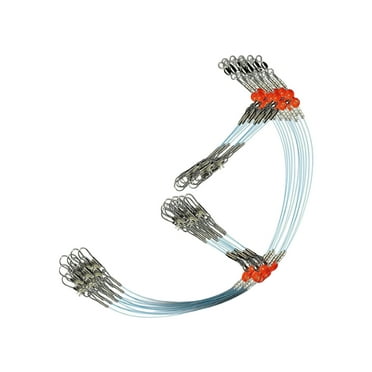6Pcs Fishing Fishing Rigs High Strength Fishing Wire Leader Line with Swivels Wire Leader