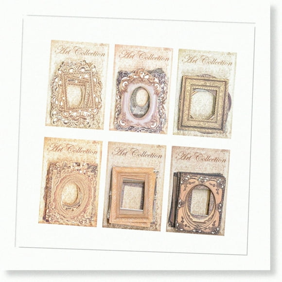 Ensemble de Cadres Rétro Souvenirs DIY - 180 Cadres en Papier Creux Vintage pour Décoration Photo et Scrapbooking Style Européen (6 Thèmes)