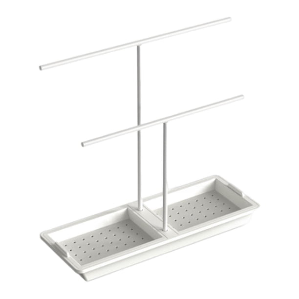 Colgador de paños para platos Estante para paños de cocina Soporte para esponja Compacto Mantenga la encimera ordenada y organizada Fregadero