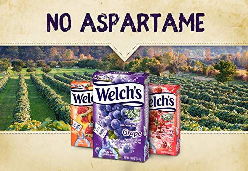 Welch's Cherry Pomegranate Singles To Go Drink Mix, 0.46 oz, 6 CT (Pack-12)
