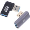 thumbnail image 3 of 2 uds conector USB en ángulo adaptador USB de 90 grados suministro de conector USB 3,0 macho a hembra, 3 of 6