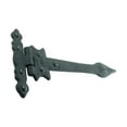 thumbnail image 5 of Renovators Supply Strap Hinge 9" Black Wrought Iron Spear Tip Flush Mount Heavy Duty Strap Gate and Door Hinges w/Hardware Pack of 4, 5 of 11