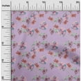 thumbnail image 1 of oneOone Cotton Flex Light Purple Fabric Flower & Leaves Watercolor Sewing Fabric By The Yard Printed Diy Clothing Sewing Supplies 40 Inch Wide, 1 of 4