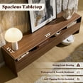 thumbnail image 6 of Papajet 70" Modern TV Stand for TVs Up to 80", Wood TV Console with Curved Profile Design & 2 Storage Cabinets for Living Room, Brown, 6 of 9
