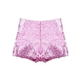 thumbnail image 4 of TiaoBug Kids Girls Sequin Shorts Athletic Sports Gym Boxer Shorts Girls Jazz Hip Hop Dance Costume Pink 120-140/12, 4 of 7